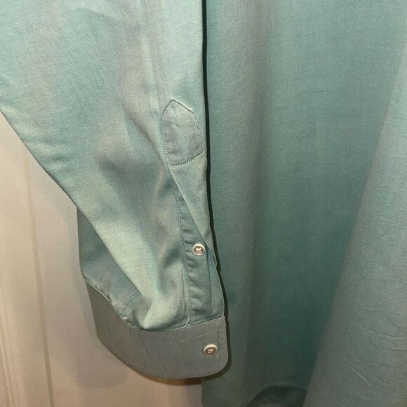 Dress Shirt Pinpoint Cotton Roundtree & York. 17 1/2 - 34 - Picture 5 of 6
